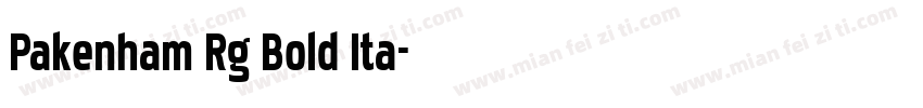 Pakenham Rg Bold Ita字体转换